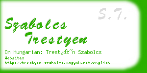 szabolcs trestyen business card